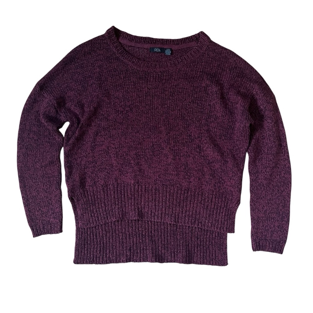 RDI Women's Burgundy Sweater Elbow Patches size L